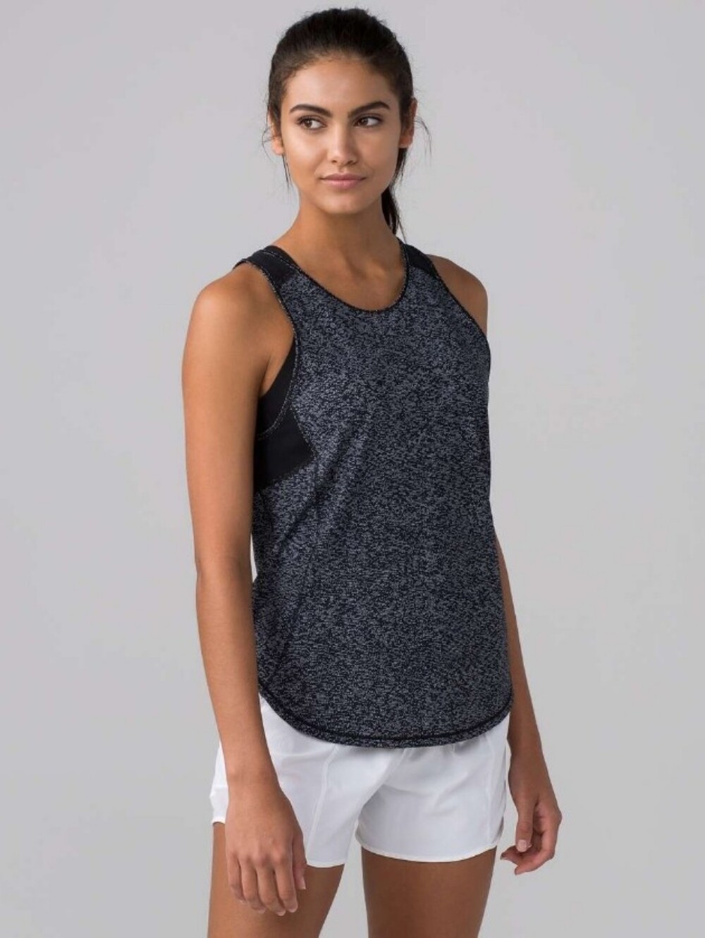 Lululemon Sculpt Tank II Soundwave White Black / Black Size 6